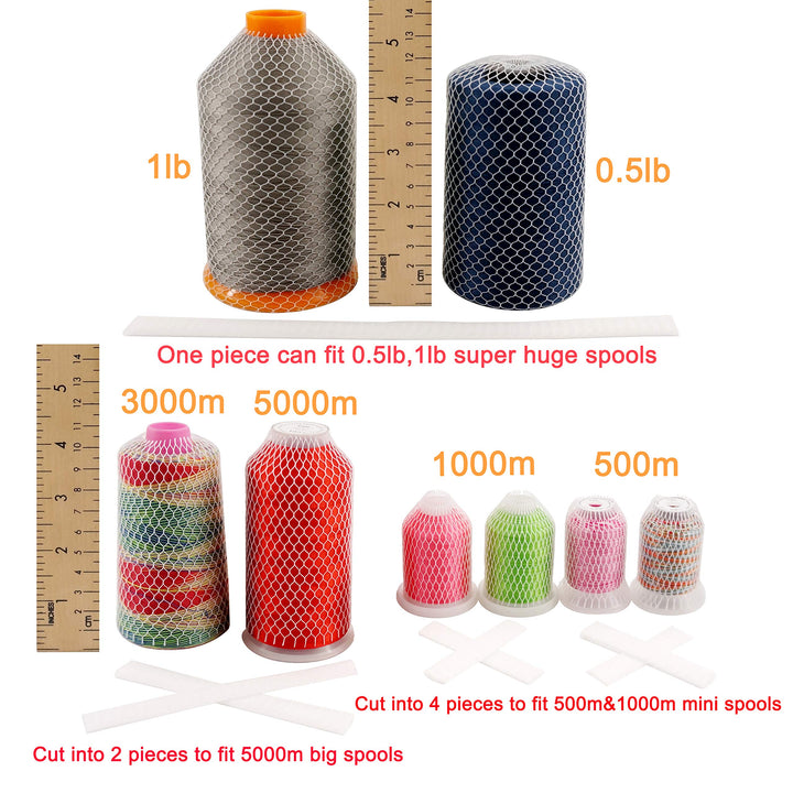 100pcs Thread Net Spool Saver for Different Sizes of Embroidery Sewing Quilting and Serger Thread Spools/Cones - 9.8 (25cm) Long Each Piece