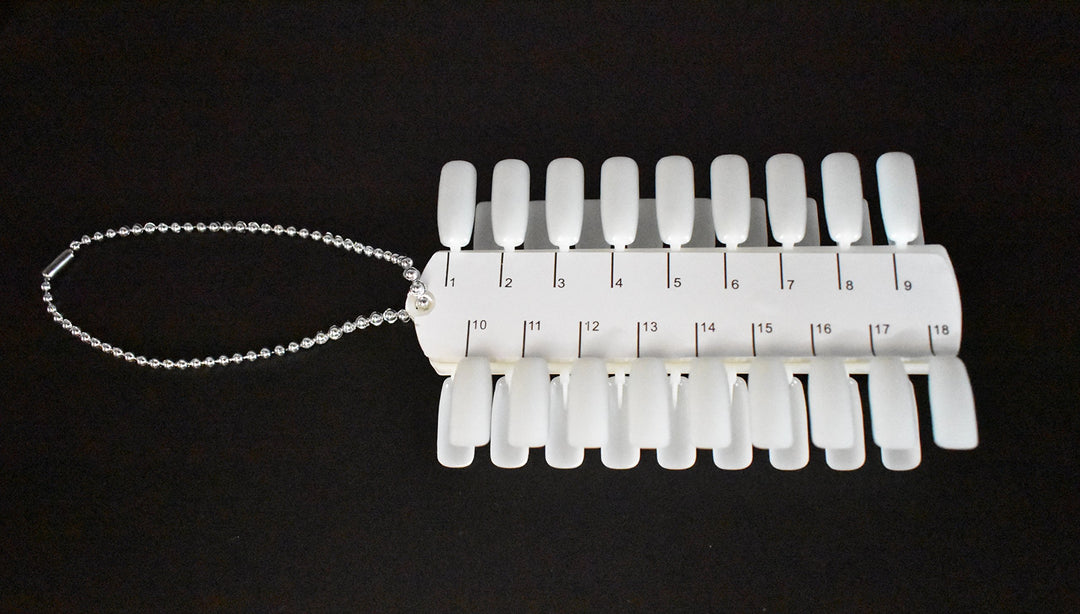 Art&amp;Beauty 2 Sets 72 Tips Double Layer Nail Color Display Card Nail Art Practice Design Training Plastic Polish Board Swatches with Ball Chain