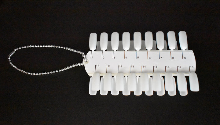 Art&amp;Beauty 2 Sets 72 Tips Double Layer Nail Color Display Card Nail Art Practice Design Training Plastic Polish Board Swatches with Ball Chain