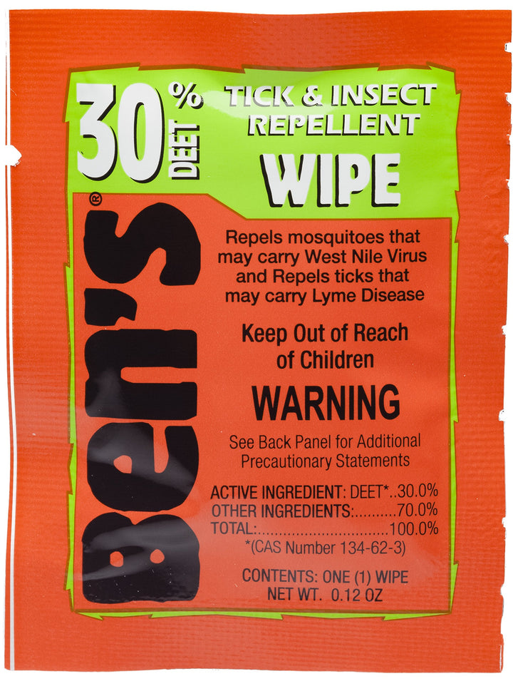 Ben&#39;s 30% DEET Mosquito, Tick and Insect Repellent Wipes, 12 Count, One Color