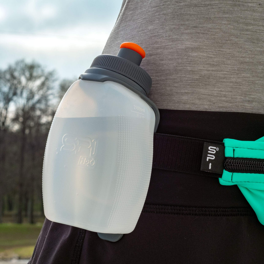 H20 Hydration Companion, No Bounce, BPA Free Sports Water Bottle for Running, Cycling, Walking, Indoor, Outdoor, 8 Ounce, Plastic
