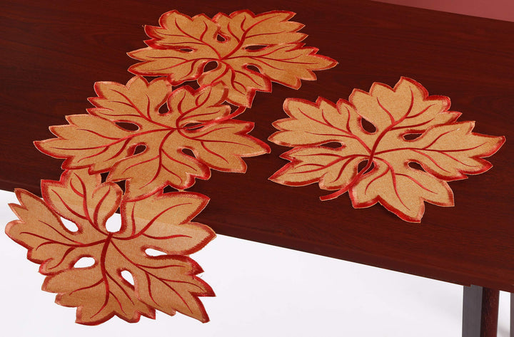 GRANDDECO Spring Summer Flower Table Runner 13×34 Embro