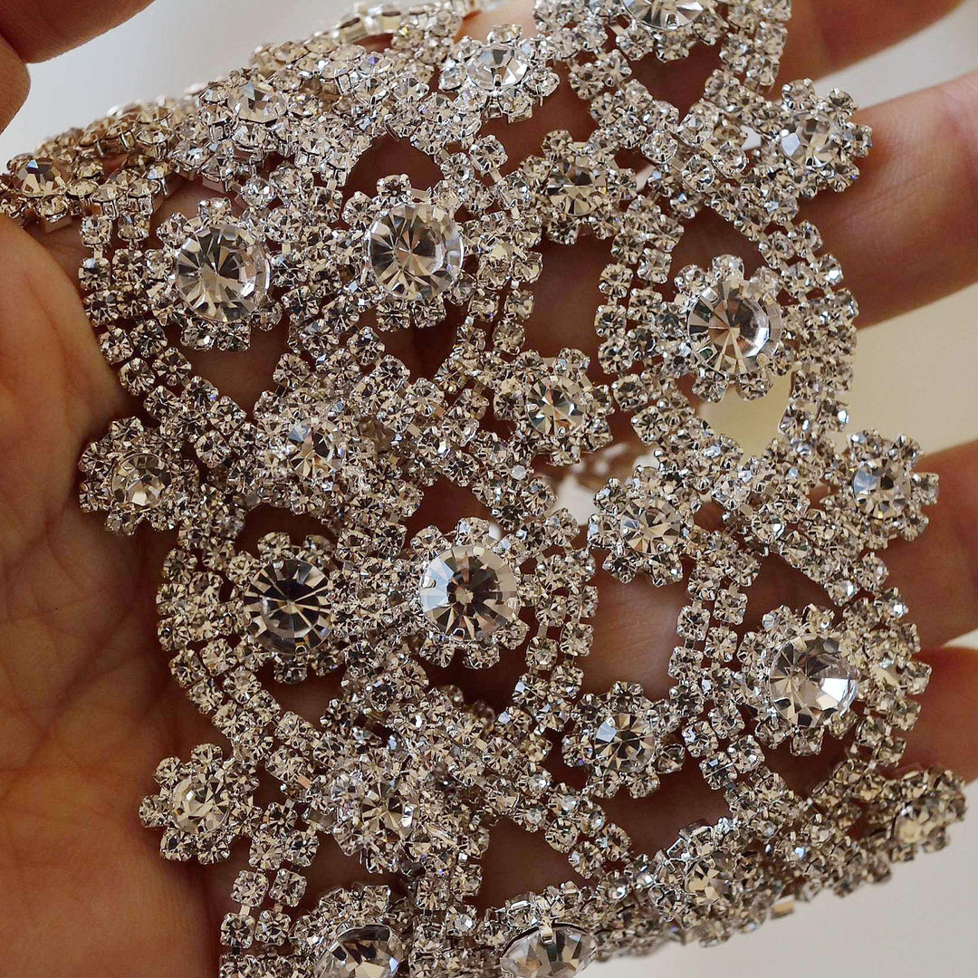 Sparkling Crystal Sash Belt Trimming Rhinestone Appliqu