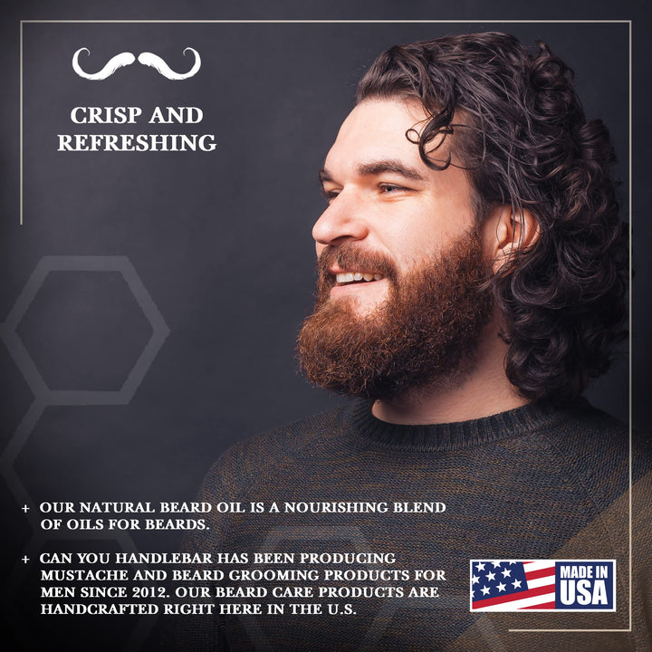 Beard Oil for Men, Natural Beard Care Conditioner Moisturizer Softener Grooming Product, Citrus Bergamot and Lavender Scent, 1oz Dropper Bottle