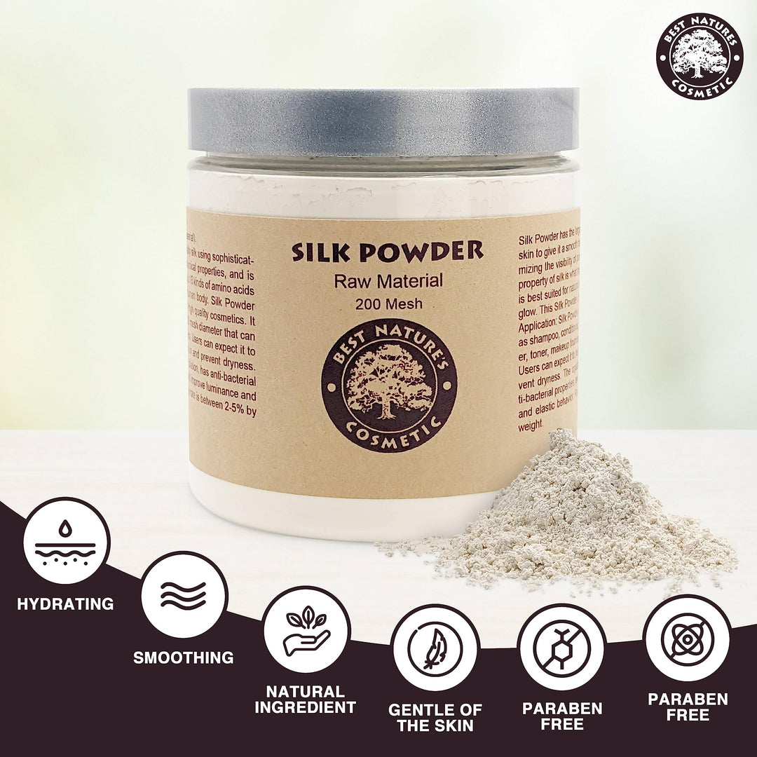 Best Nature&#39;s Silk Powder (8 fl oz | 240ml) - 100% RAW, Clean, Cosmetic Grade - Pure and Organic Silk powder for Face and Hair - Suitable for Use in Soap Making, Shampoo, Makeup, Hair Treatments …