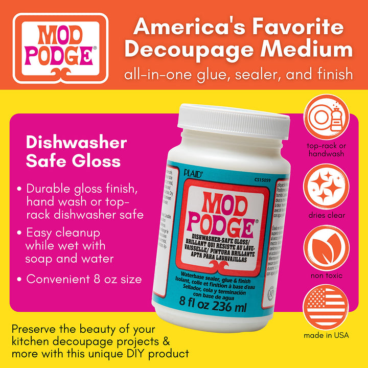 Mod Podge Dishwasher Safe-8oz