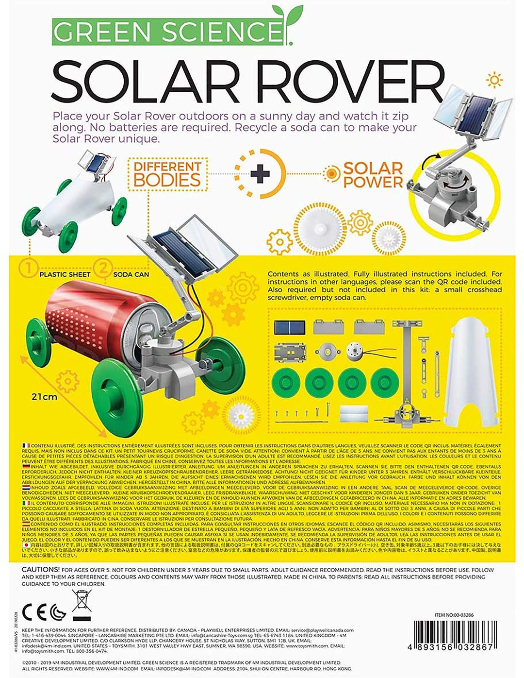 4M Green Science Solar Rover, DIY STEAM Powered Kids Sc