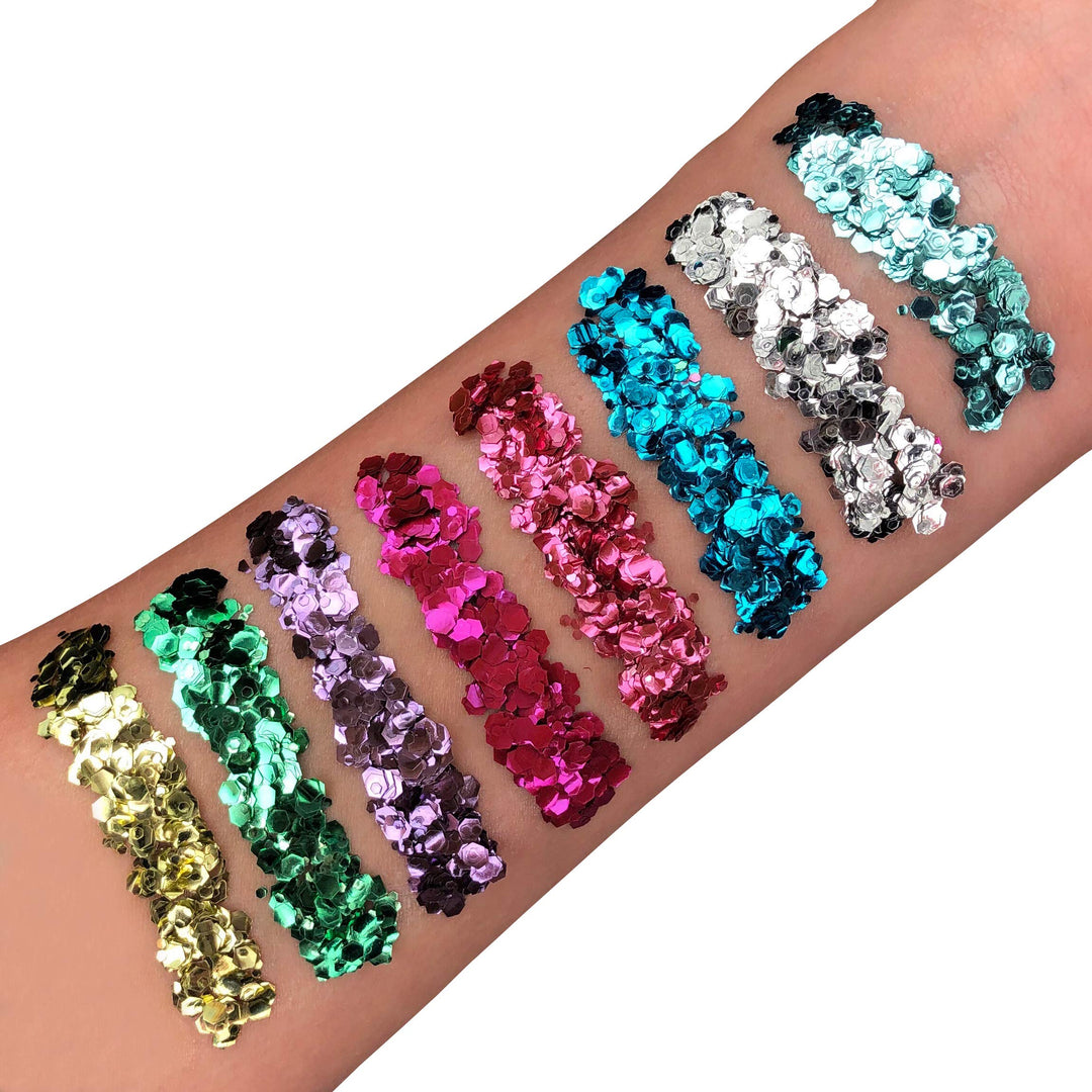 Biodegradable Eco Chunky Glitter - 100% Cosmetic Bio Glitter for Face, Body, Nails, Hair and Lips - 3g - Silver