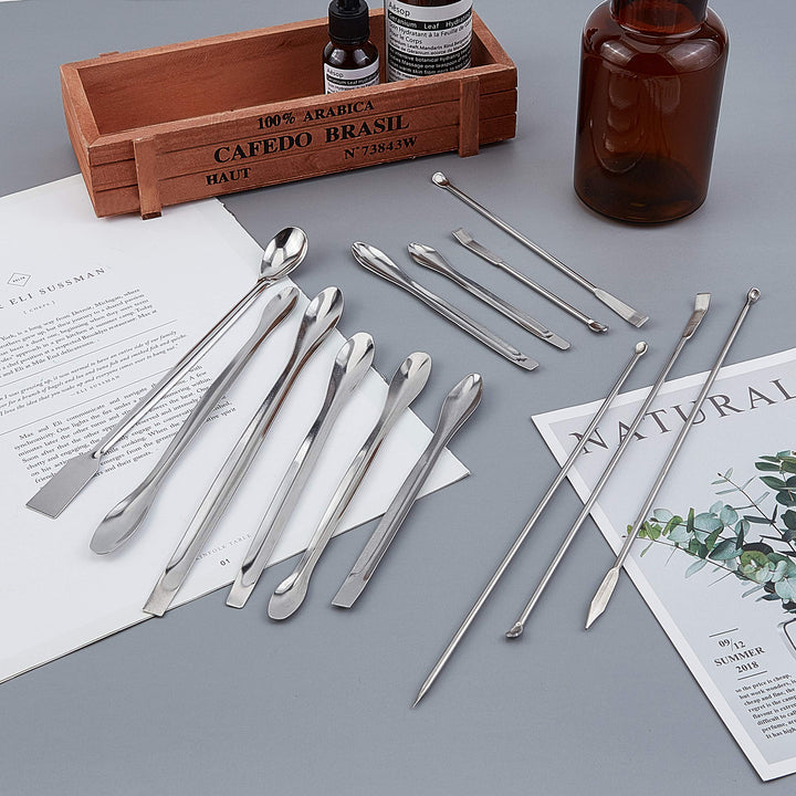 OLYCRAFT 26PCS Stainless Steel Lab Measuring Spatula Se