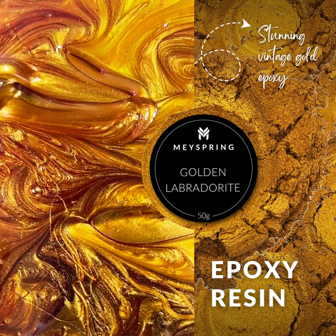 Golden Labradorite Epoxy Resin Color Pigment - 50g - Mica Powder for Epoxy Resin