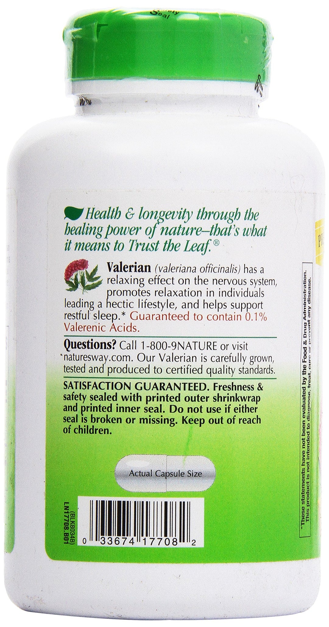 Nature&#39;s Way Valerian Root, (Gelatin) Capsules 