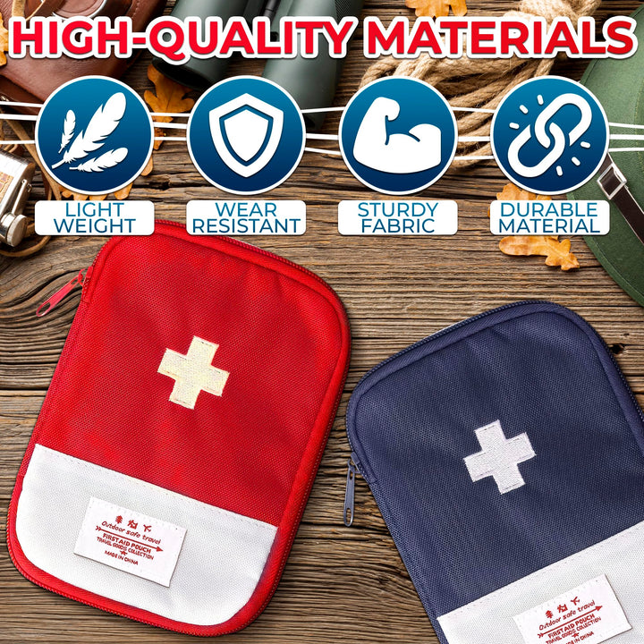 BURIUS Fabric Mini First Aid Kit Travel Pouch Medicine 