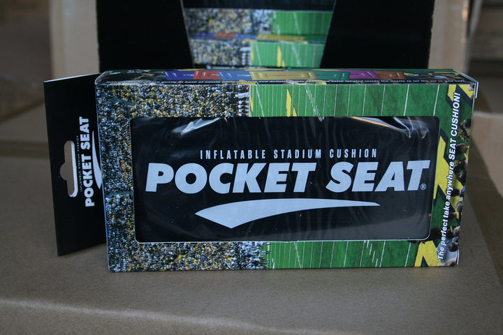 PocketSeat Inflatable Seat Cushion, Sit on a Cushion of Air, 14x11x1.5, Durable .25mm PVC Folds to fit in Pocket, Purse or Backpack