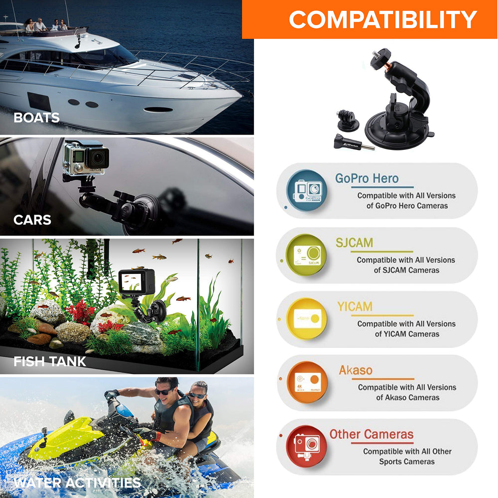 MiPremium Car Suction Cup Mount for GoPro Hero 13 12 11