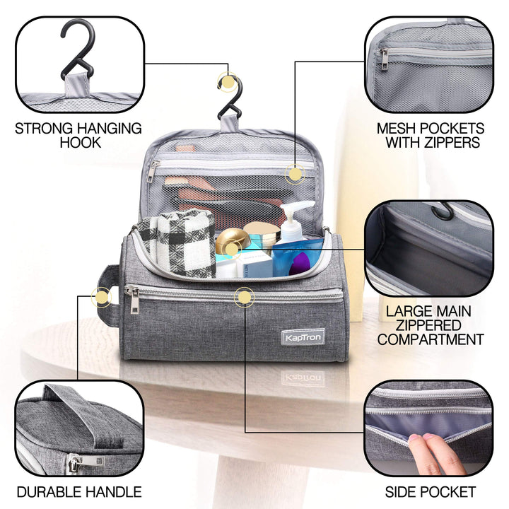 Travel Toiletry Bag ââ‚¬â€œ Small Portable Hanging Cosm