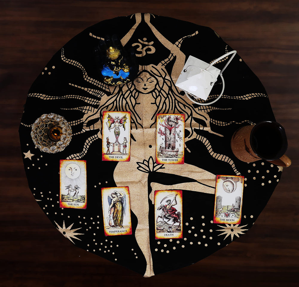 Witchcraft Supplies Tarot Spread Alter Cloth Triple Goddess Altar