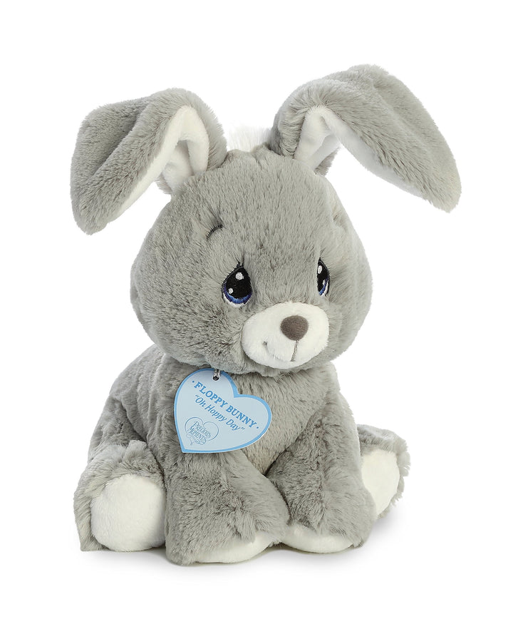 ® Inspirational Precious Moments™ Floppy Bunny Grey Stuffed Animal - Cherished Memories - Enduring Comfort - Gray 8.5 Inches