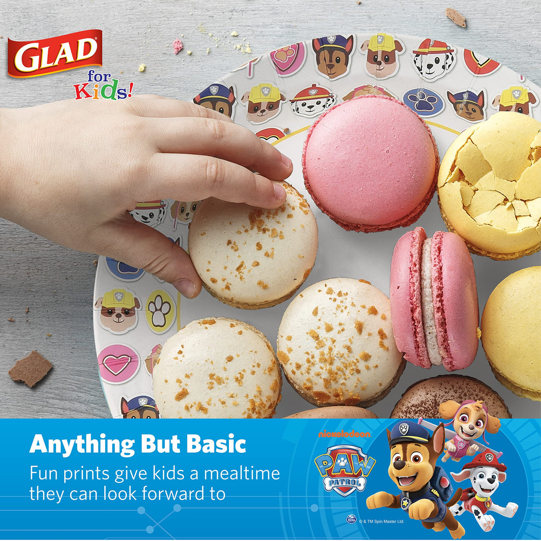 Glad for Kids Paw Patrol Emoji Paper Plates, 20 Count, 