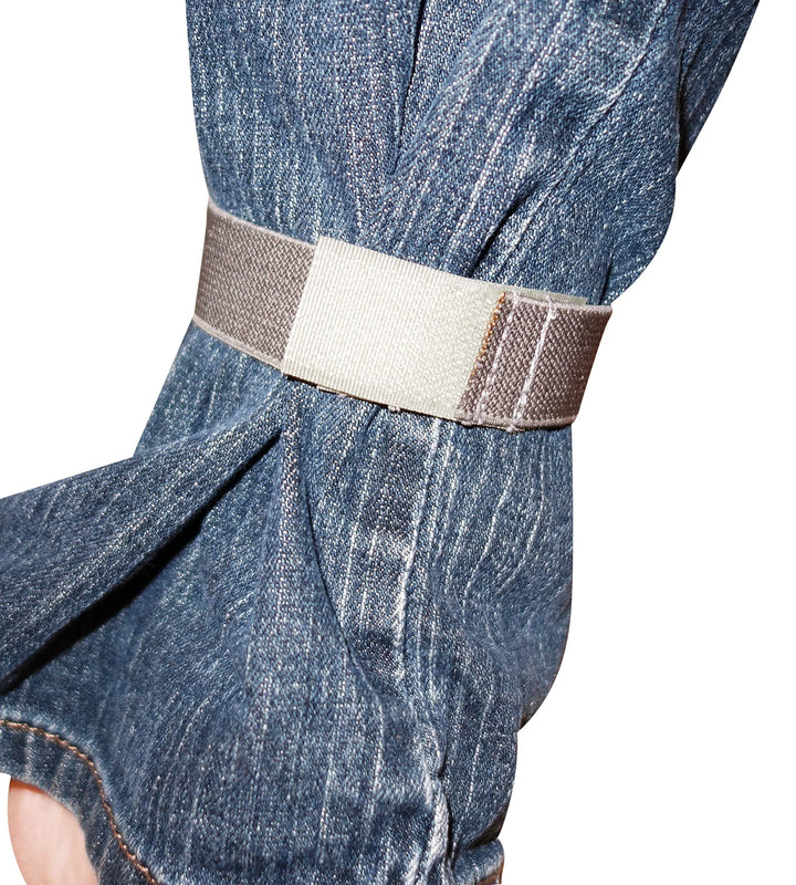 Hook &amp; Loop Blousing Garter Boot blouser Pant Keeper Great for Hiking Cycling Military Uniforms Police Hockey shin Guard Gardening (1 inch, Dark Grey)