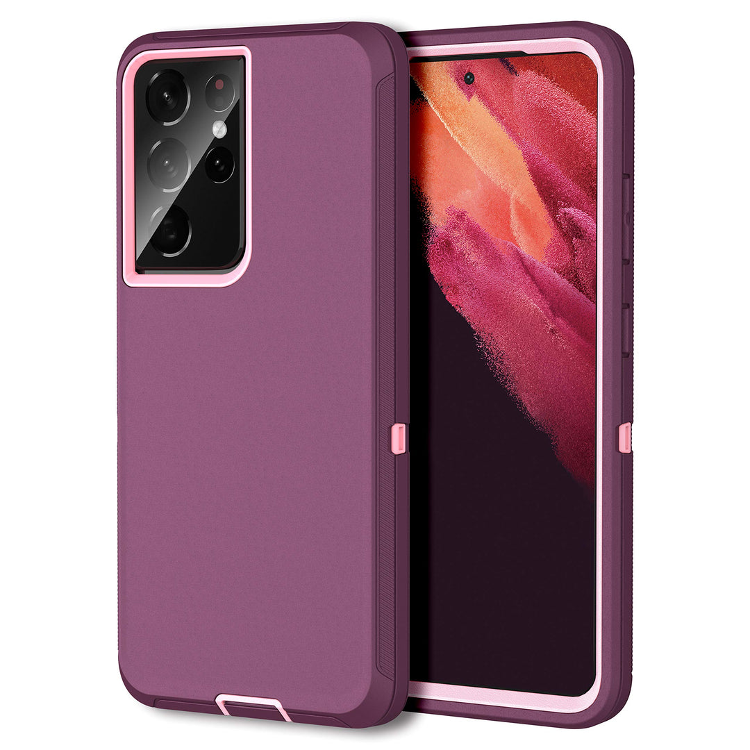 MXX Case Compatible with Galaxy S21 Ultra, 3-Layer Supe