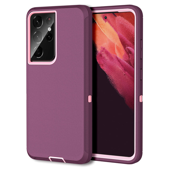 MXX Case Compatible with Galaxy S21 Ultra, 3-Layer Supe