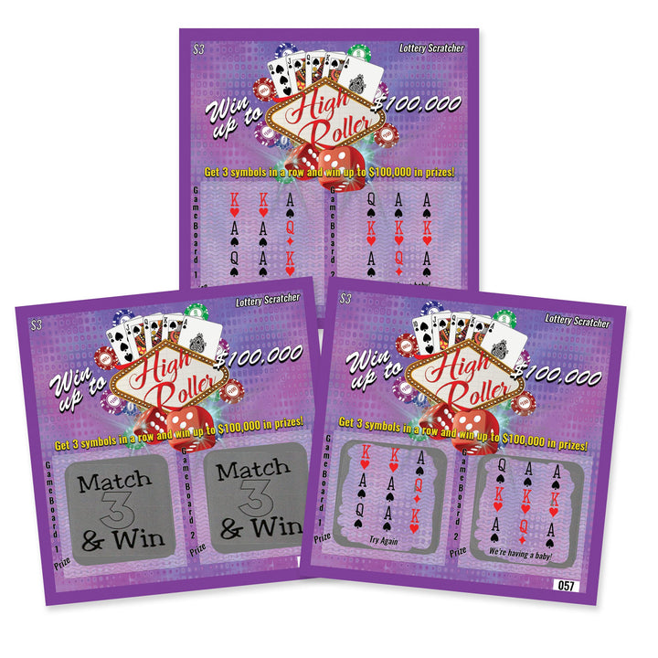 Pregnancy Announcement - High Roller Lotto Replica - Scratch Off Card - 5 Pack - My Scratch Offs