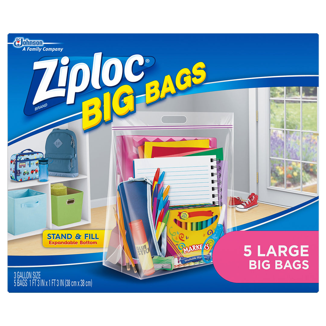 Big Bags Clothes and Blanket Storage Bags for Closet Organization, Protects from Moisture, Large, 5 Count