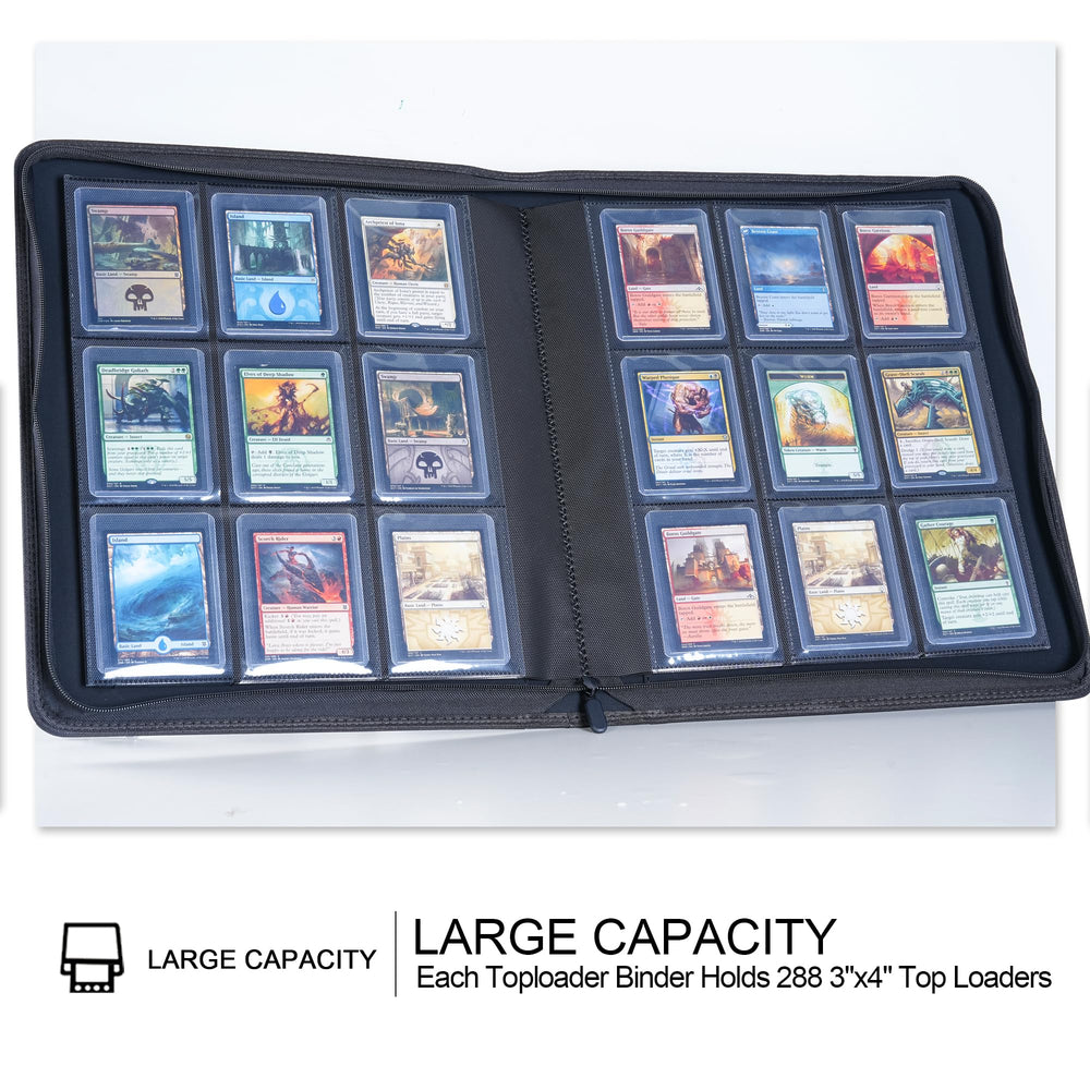 Binder Compatible with Yugioh Cards with Sleeves, 720 Card Holders Book Compatible with Yu-Gi-Oh Trading Cards - Card Collector Album with 40 Pcs 9-Pocket Pages