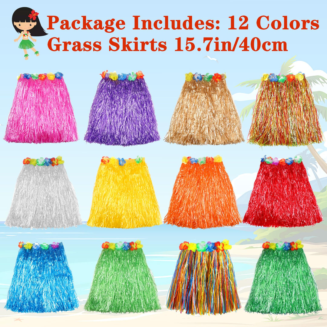 Hajoyful Grass Skirt Hawaiian Luau Hula Skirts Party De