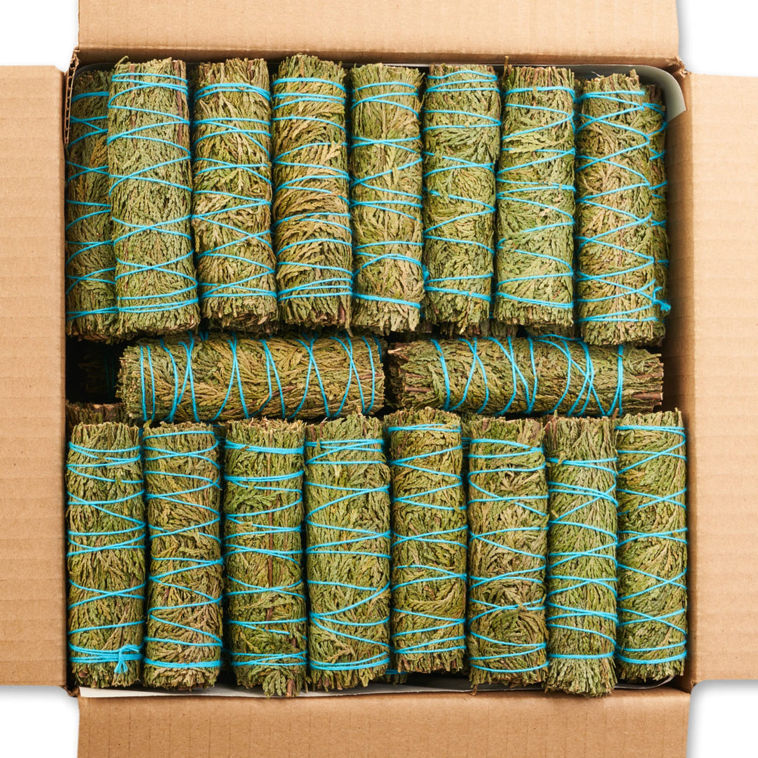 6 Pack Cedar Smudge Sticks - Hand Made, Grown Naturally and Sustainably - for Smoke Cleanse, Smudging, Smudge Kits, Home or Office Purification