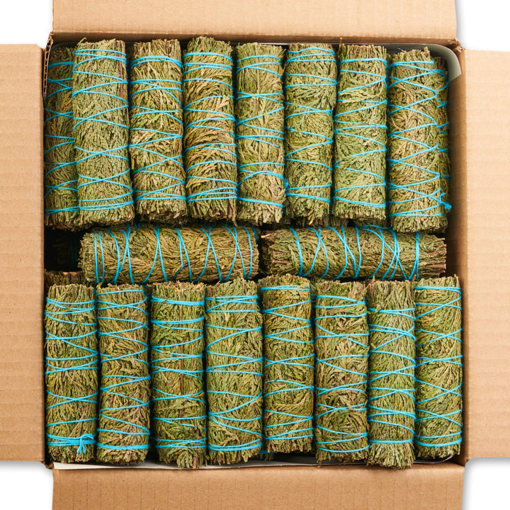 6 Pack Cedar Smudge Sticks - Hand Made, Grown Naturally and Sustainably - for Smoke Cleanse, Smudging, Smudge Kits, Home or Office Purification