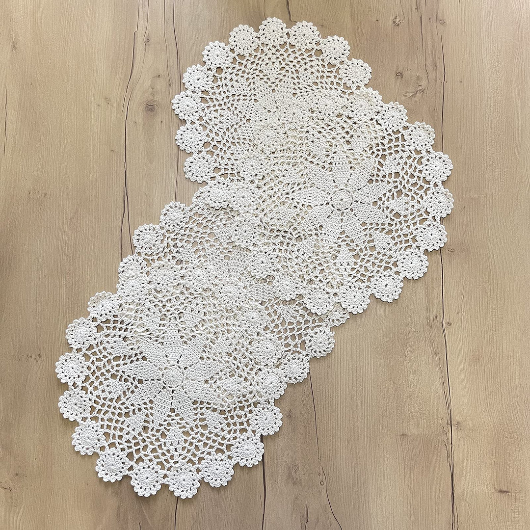 Phantomon 12 Inch Round Doilies Crochet Handmade Lace P