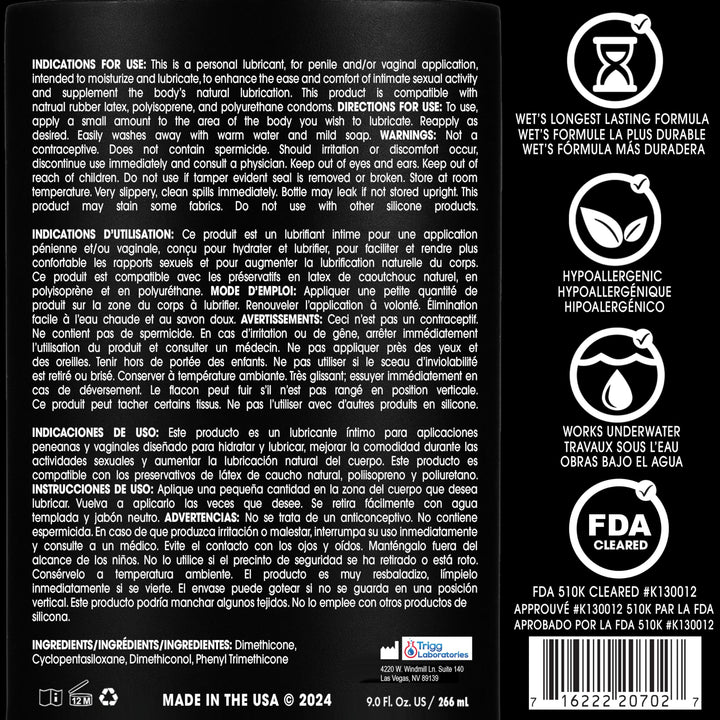 Platinum Premium Silicone Lubricant 8.9 Ounce