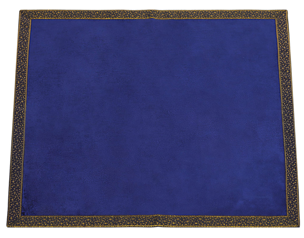 Altar Tarot Table Cloth - 25.6 x 25.6 Inch - Divination Wicca Velvet with Tarot Cards Bag Pouch (Blue)