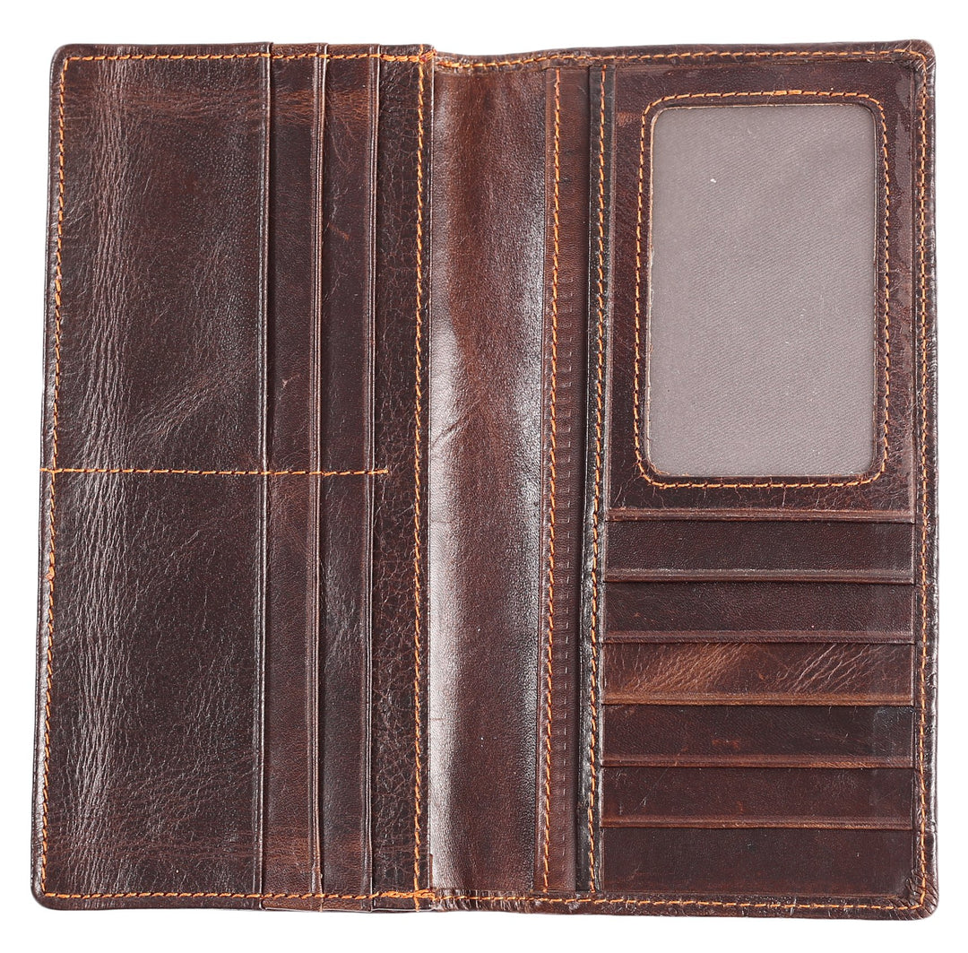 Womens Ladies Genuine Leather Wallet Long Embossing Bif