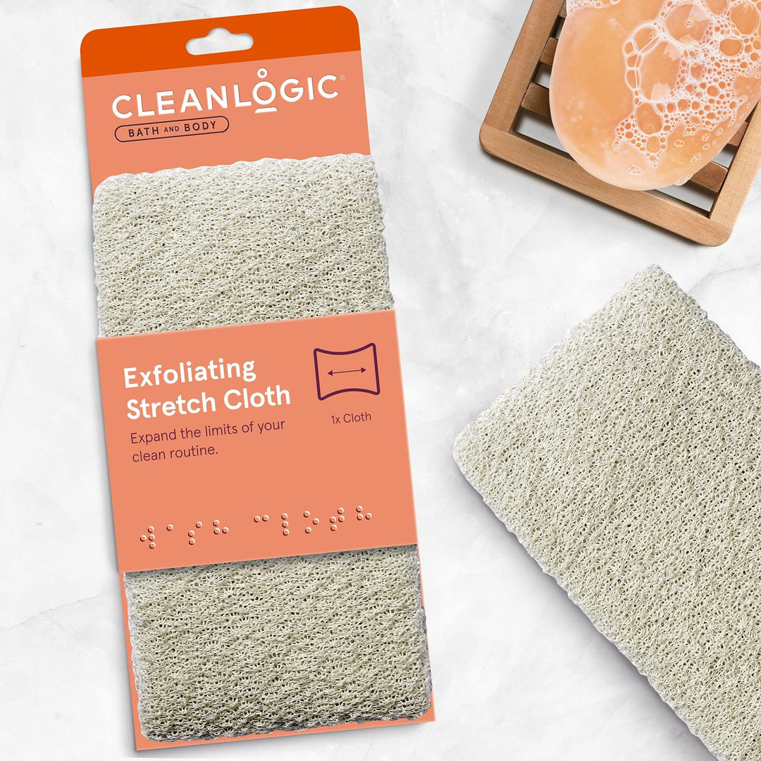 Clean Logic Stretch Bath and Shower Cloth colors may vary, (Pack of 12)