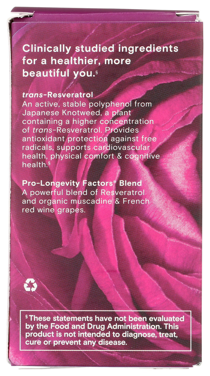 Reserveage Organics The World&#39;s Finest Resveratrol 250 Mg, 30 Caps