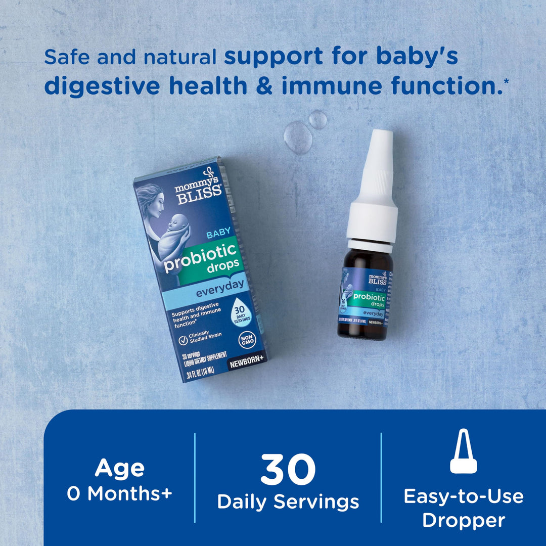 Mommy&#39;s Bliss Baby Probiotic Drops, Flavor-less, 0.34 Fluid Oz