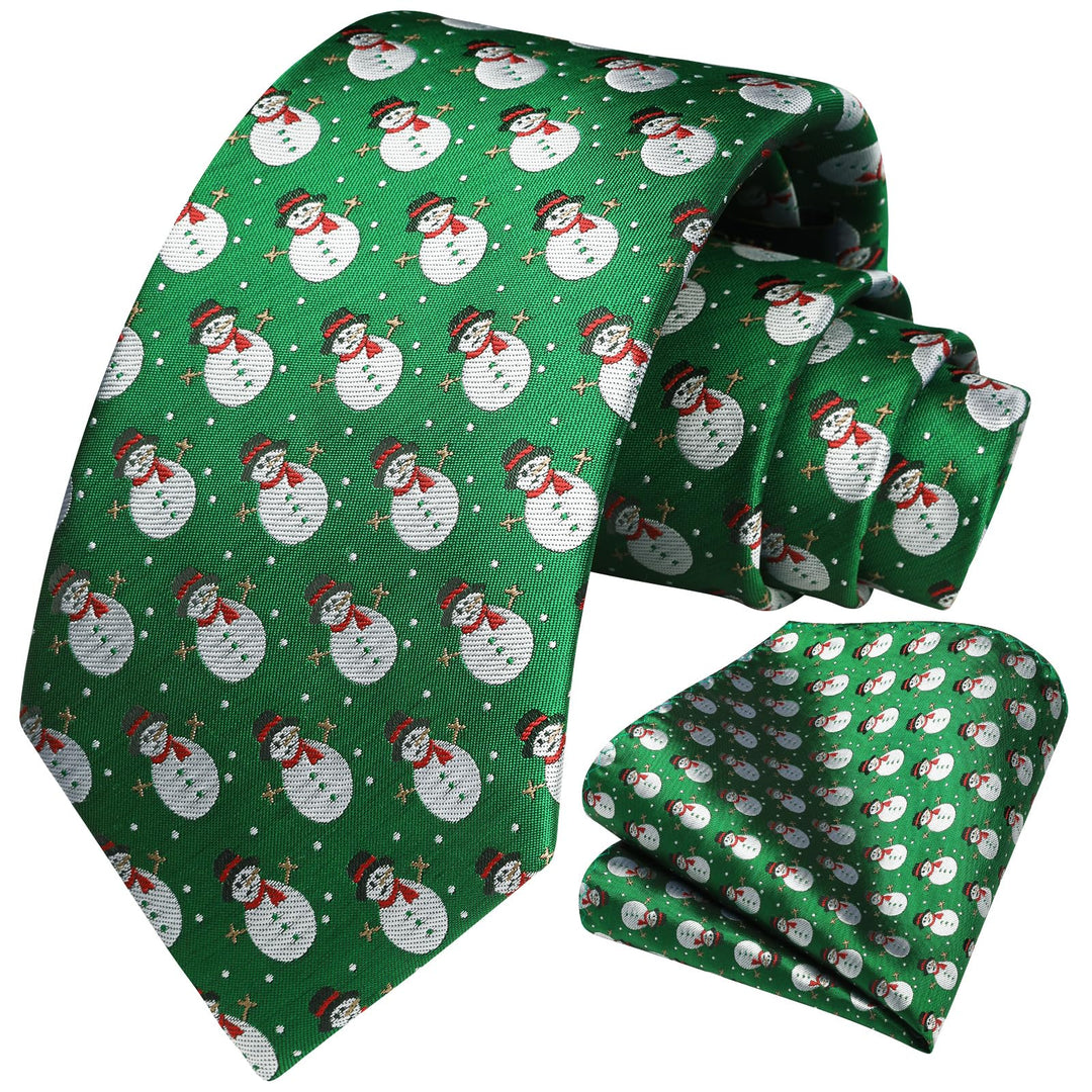 Navy Blue Tree Christmas Ties for Men Holiday Festival 