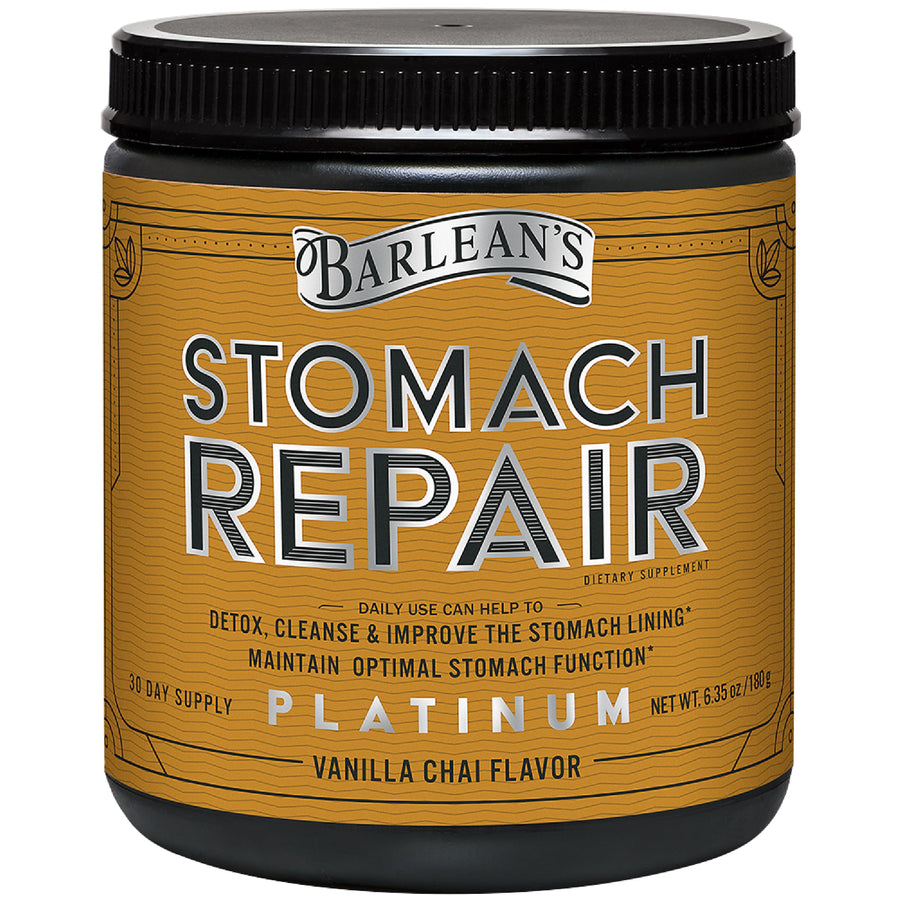 Stomach Repair Gut Health Powder Supplement, Fiber and Digestive Support Supplements Blend for Detox and Cleanse, Vanilla Chai Drink Mix, 6.35 oz