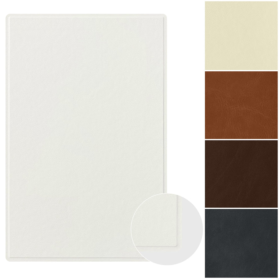 Leather Repair Patch 5X8 inch Self-Adhesive Couch Patch Leather for Sofas, Car Seats, Handbags, First Aid Patch (Matte Pearl White)