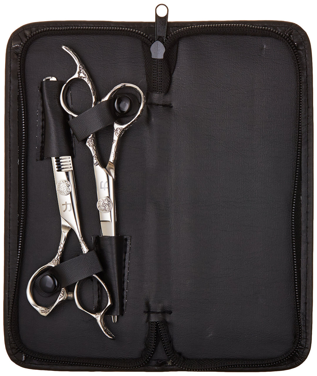 Engraved Flowered Handled Stainless Cutting Shear and Thinner, 3.7 Ounce