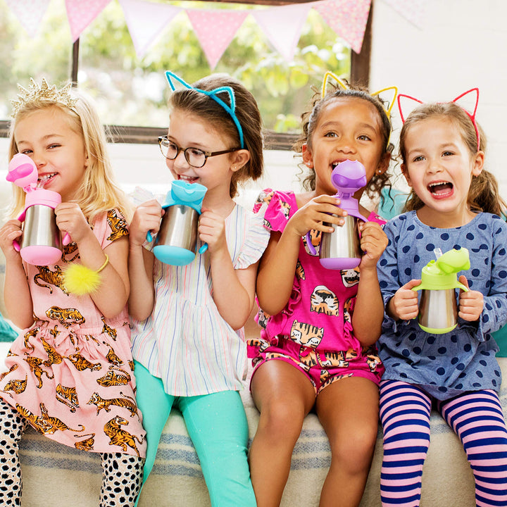 Munchkin Cool Cat Sippy Cup for Toddlers, Stainless Ste
