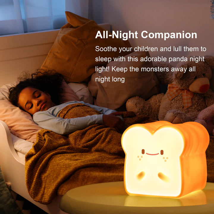 MIVANI Baby Night Light, Cute Bread Toast Lamp for Kids