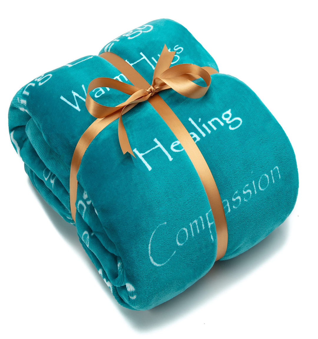 Premium Sympathy Warm Hugs Gift Throw Blanket - for Positive Energy Support Comfort Strength - Cancer Chemo Get Well Gift Blanket - Patient Women Men Friend (60x70 Inches) Teal
