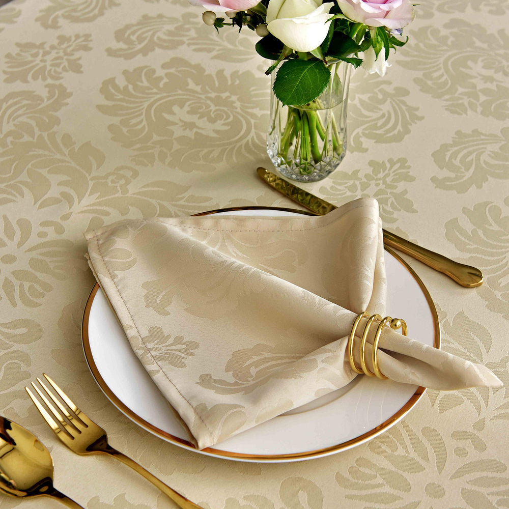 maxmill Jacquard Cloth Napkins 20 x 20 Inch Damask Patt