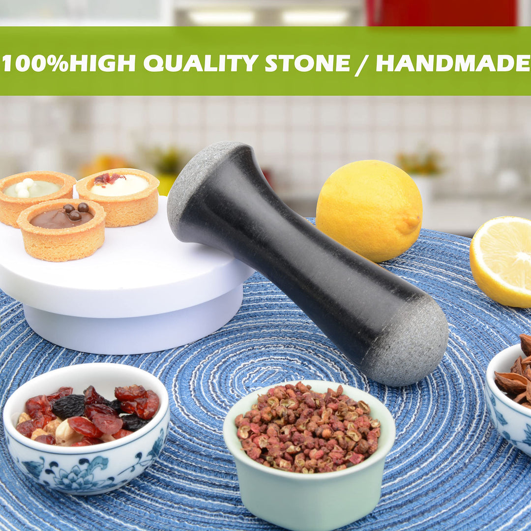Granite Replacement Pestle 5.9 Length Polished, Use Pestle on Both Ends (Only Pestle Mortar Not Included) (Granite Polished)