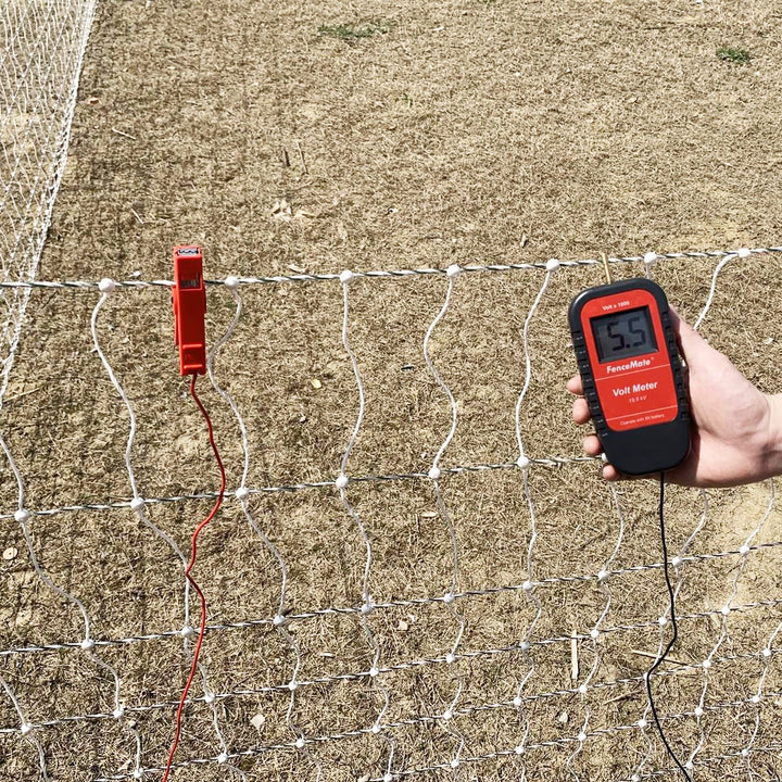 Digital Volt Meter for Electric Fence, Range up to 19,900 V (19.9 kV), Fence Voltage Tester with Large LCD Display, Automatic On/Off, Grounding &amp; 9V Battery Included