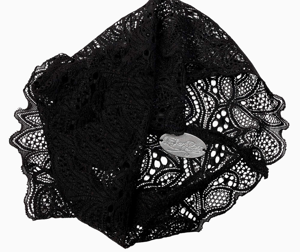 Black Lace Headband for Women Hair Accessories Stretch Lace Vintage Floral Headband Makeup Headband Hairbands Handmade Quality Hairbands (Black gold lurex)