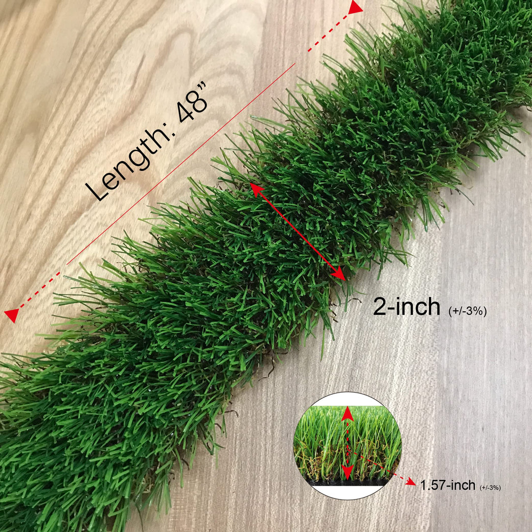 Artificial Grass Decoration Strip Indoor/Outdoor DIY Fake Grass (Width 2 x Length 48, Pine Needle Grass)